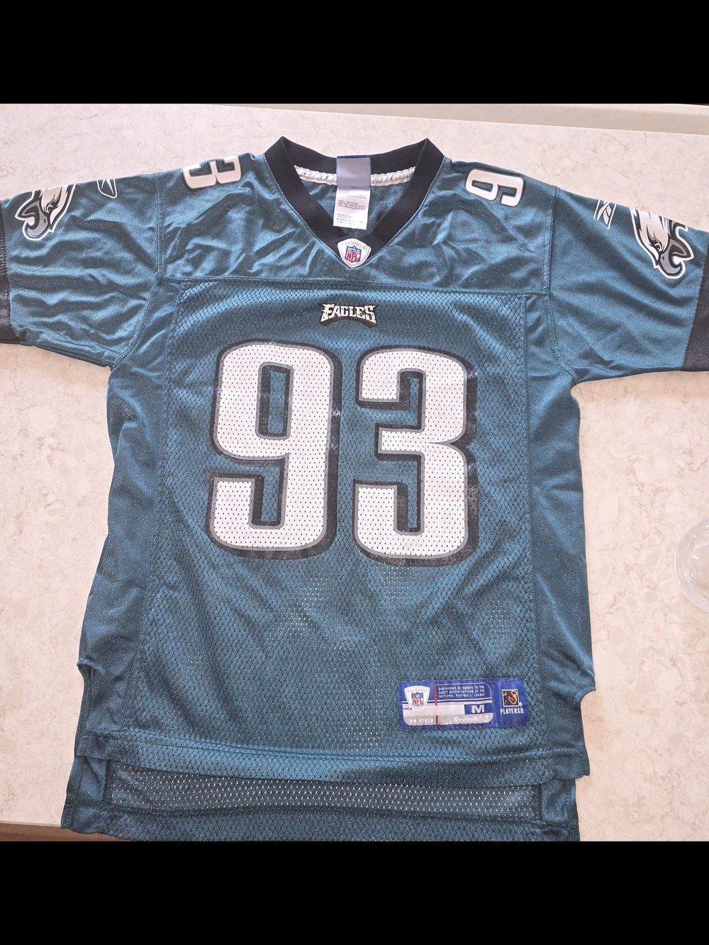 Philadelphia Eagles #93 Teal Football Jersey